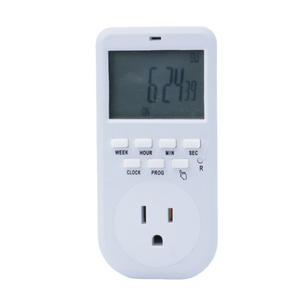 US timer Brand New Digital Lights On Timer Digital Timer On Off Plug With Socket Standard Grounding Residential