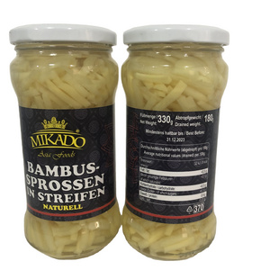 Chinese canned bamboo shoot stripes in water