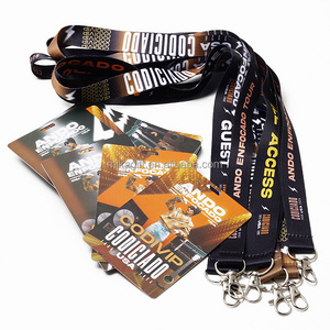 Custom Logo PVC Events Conferences ID Cards and Neck Lanyard With VIP Early Access Cards Badge Holder