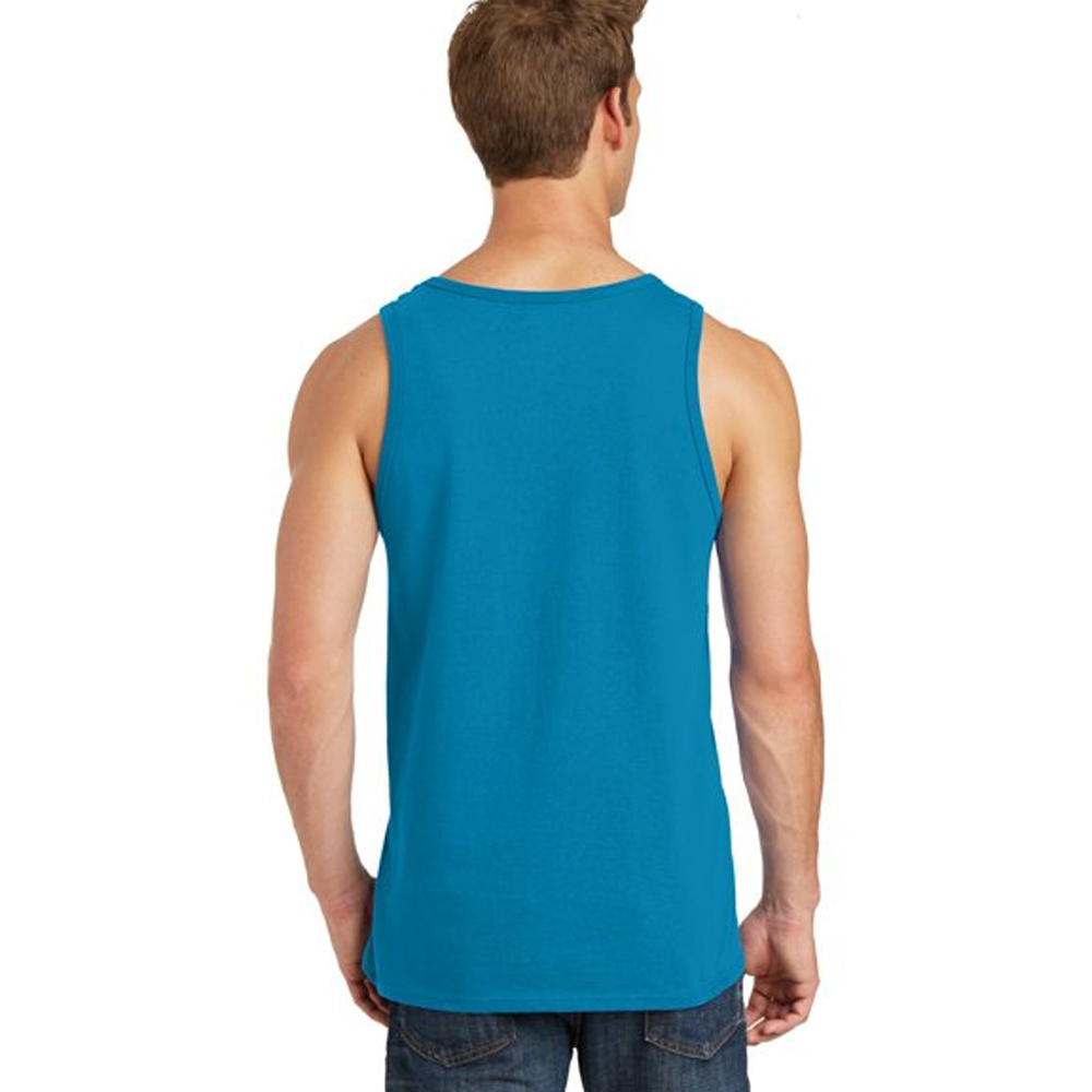 Light Blue Color Men 100% Cotton Tank Top Wholesale Best Price Gym Wear Running Sleeveless O-Neck Solid Pattern Tank Top