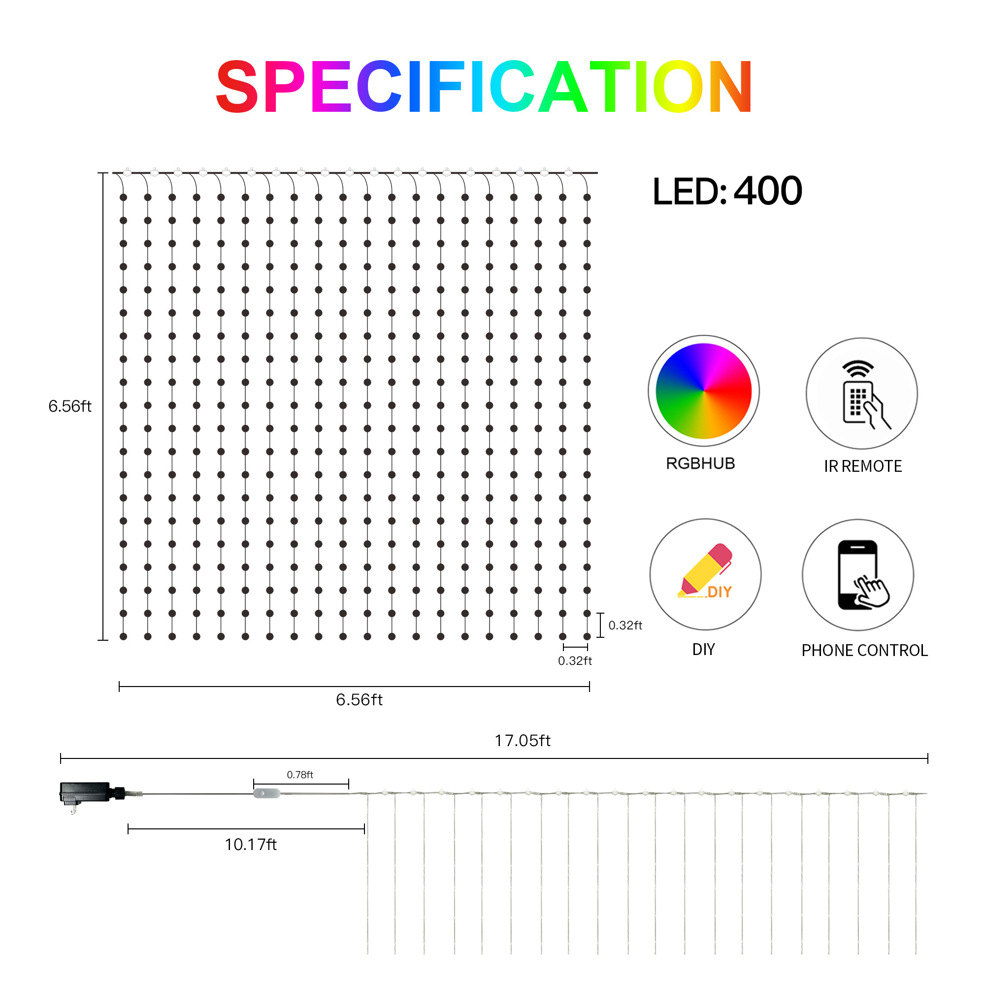 IP65 App Control 2x2m 400L Christmas Smart Rgb Pixel led Curtain Lights Programmable Led for Party Wedding Decorations