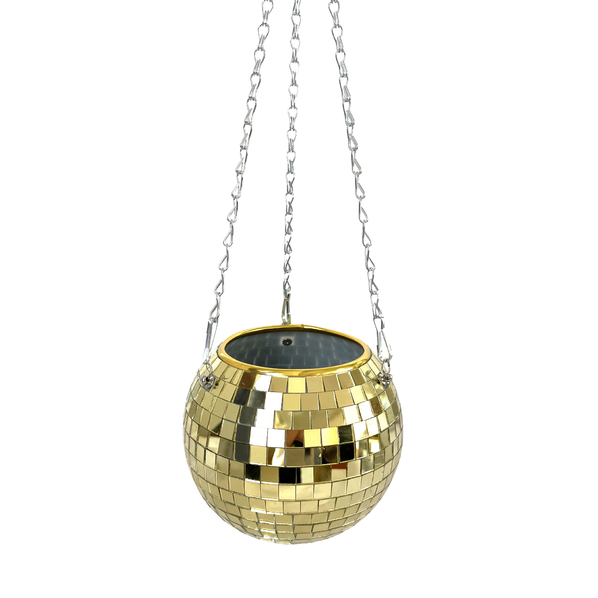 10CM Disco Ball Bucket Unique Hanging Disco Ball Planter Pot Plant Hanger for Outdoor Indoor Plants