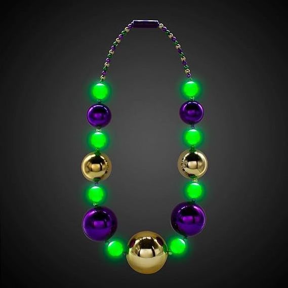 Big Mardi Gras Beads Necklace Bulk Custom jumbo necklace mardi gras beads