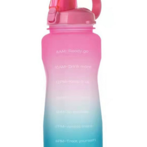 Hot Sale Half Gallon Motivational Time Marker Sport Water Bottle with Straw & Protective Silicone Boot BPA Free Leakproof