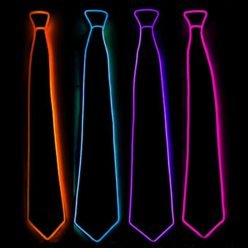 LED Light Up Neck Tie for Christmas Halloween Rave Party Show Costume Party Led Ties Accessories