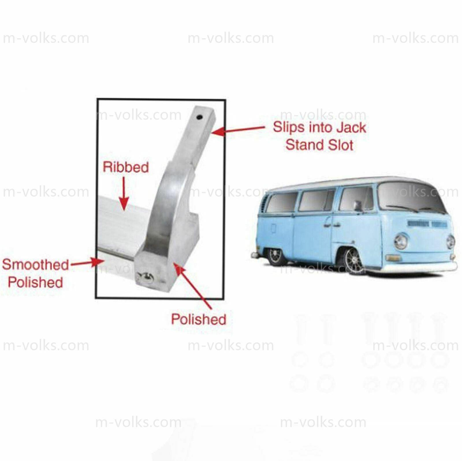 Aluminum Side Step Compatible with VW Type 2 Bus 1950-1979