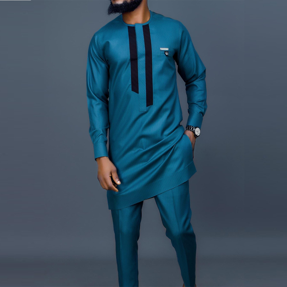 Best Quality Fashion Design mens african dashiki shirts and pants set for men