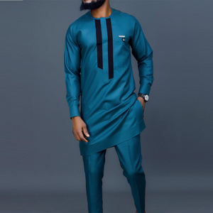 Best Quality Fashion Design mens african dashiki shirts and pants set for men