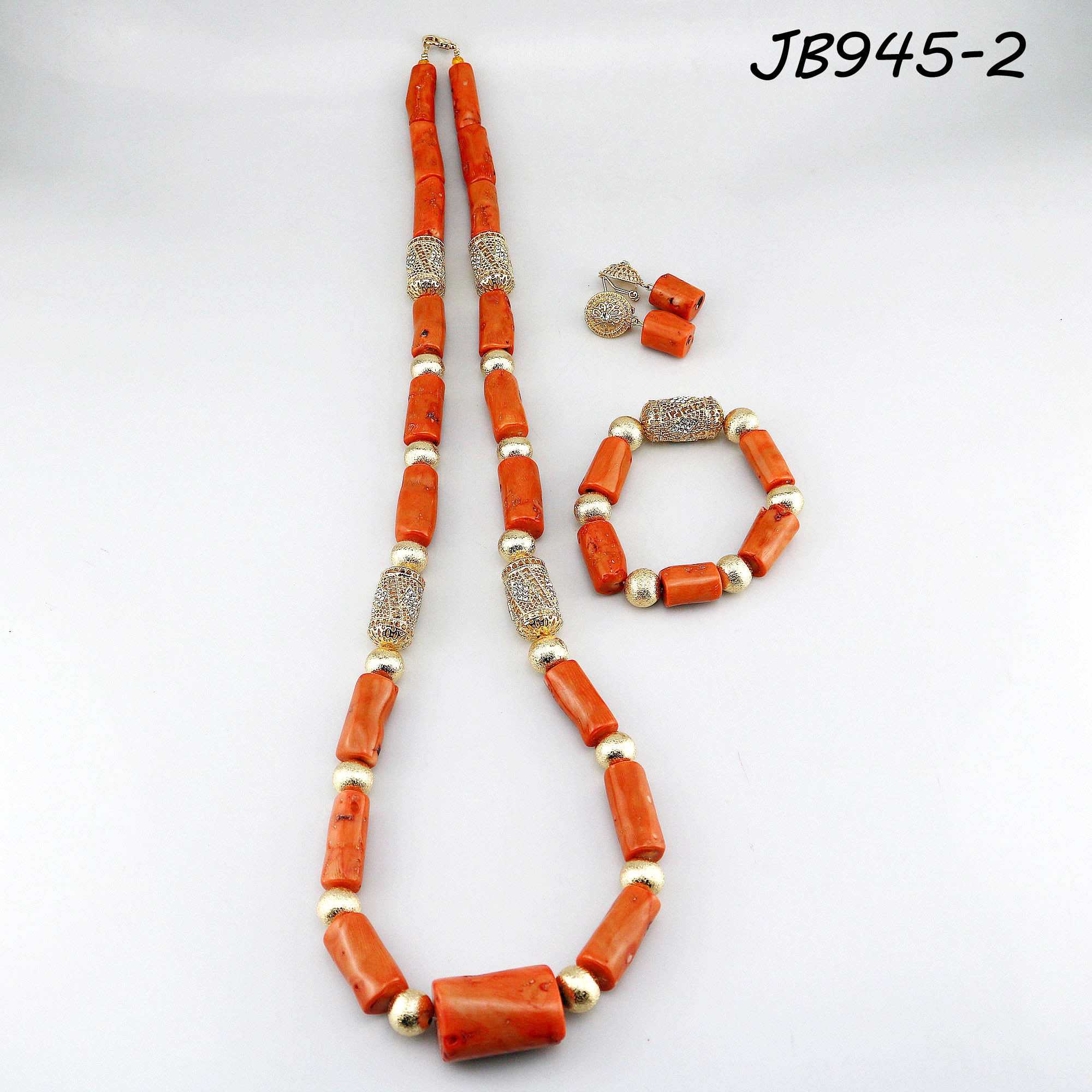 fashionable brazilian coral  jewelry,  gold plated bridal beads african jewelry set, gold jewellery dubai