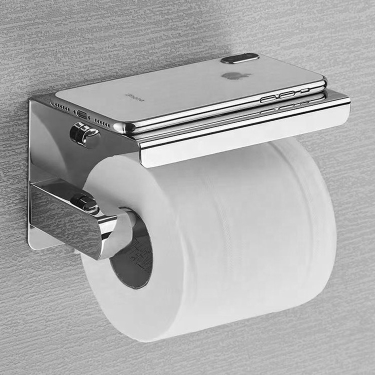 Toilet Paper Roll Holder With Shelf Toilet Paper Holder Stainless Steel Black Toilet Paper Holder