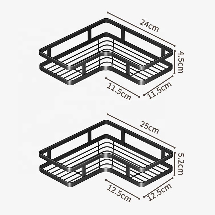 Shower Caddy Set With Plastic Cup No Drilling Corner Bathroom Metal Rack Shower Caddies Shower Caddy Shelf