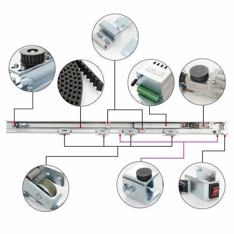 Automatic Glass Smart Automatic Door System Sensor Opener Closer Sliding Automatic Door Operators