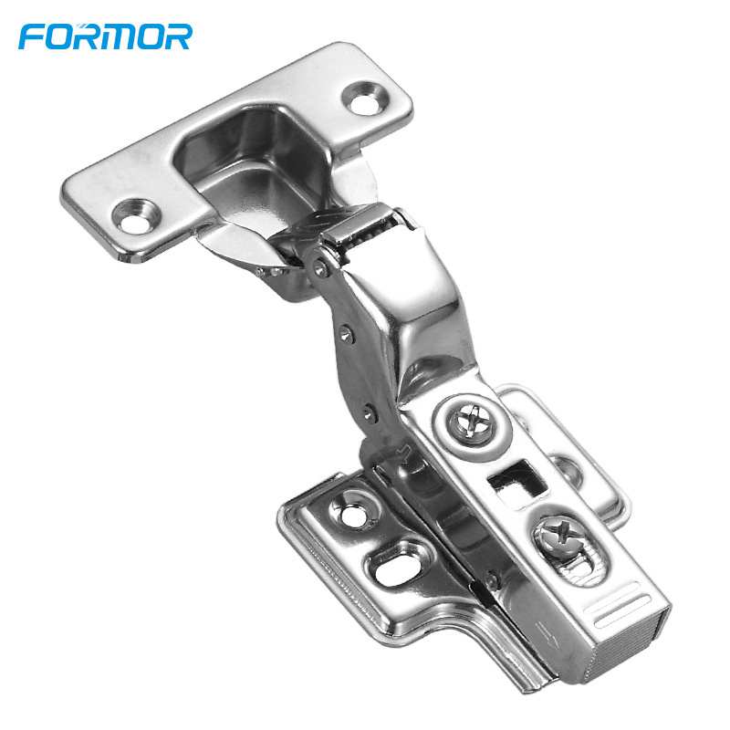 Hydraulic Hinge One Way 105g Stainless 201 Square Base Clip On Furniture Cabinet Concealed Hinge