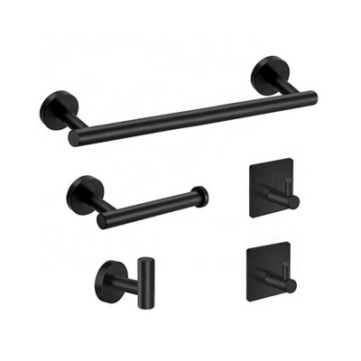 High Quality Manufacturer SUS 304 Stainless Steel Home Bathroom Accessories Hardware Set Black