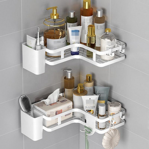 Shower Caddy Set With Plastic Cup No Drilling Corner Bathroom Metal Rack Shower Caddies Shower Caddy Shelf