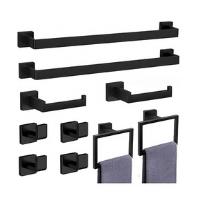 10-Pieces Bathroom Accessories Set Stainless Steel Bathroom Hardware Set Towel Racks  24 Inch Bath Towel Bar Set