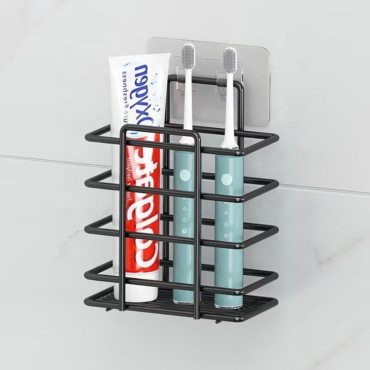 5pcs No Drilling Adhesive Corner Wall Mounted Black Bathroom Shelves Shower Caddy Shower Caddy Storage Rack Wall Bathroom Shelve