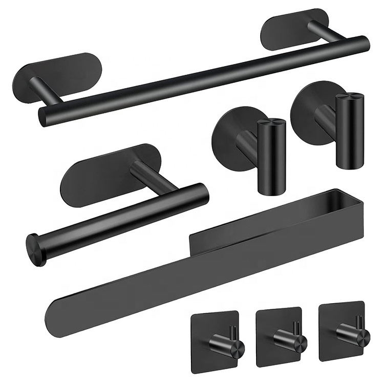 9PCS Bathroom Hardware Set Towel bar No Drilling Self Adhesive Towel Rail Towel Rack