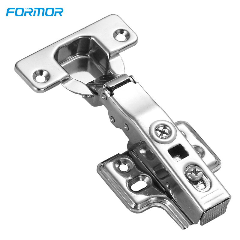 Hydraulic Hinge One Way 105g Stainless 201 Square Base Clip On Furniture Cabinet Concealed Hinge