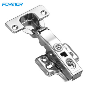 Hydraulic Hinge One Way 105g Stainless 201 Square Base Clip On Furniture Cabinet Concealed Hinge