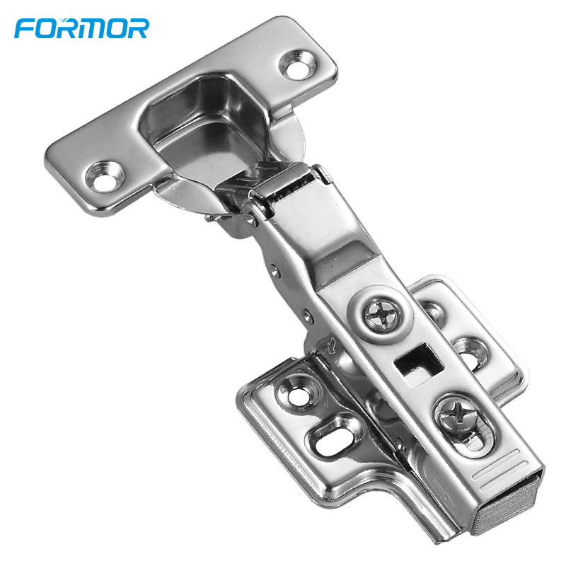 Hydraulic Hinge One Way 105g Stainless 201 Square Base Clip On Furniture Cabinet Concealed Hinge