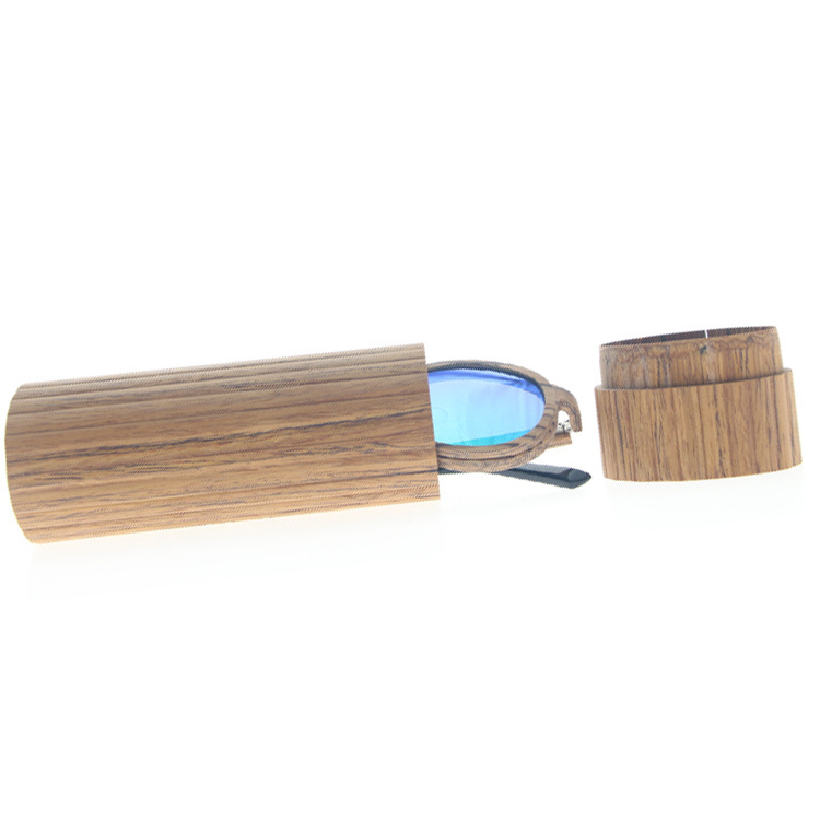 2024 Newest Round Square Custom Logo Bamboo Sunglasses Case Bamboo Sunglasses Case For Sunglasses