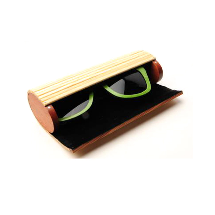 2024 Newest Round Square Custom Logo Bamboo Sunglasses Case Bamboo Sunglasses Case For Sunglasses