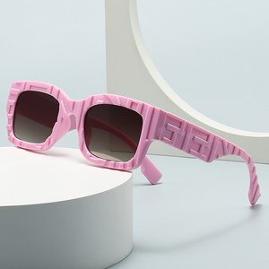 Fashion Hot Pink Wide Thick Square Sunglasses Women 2023 Vintage Tortoiseshell Designer Sun Glasses Female