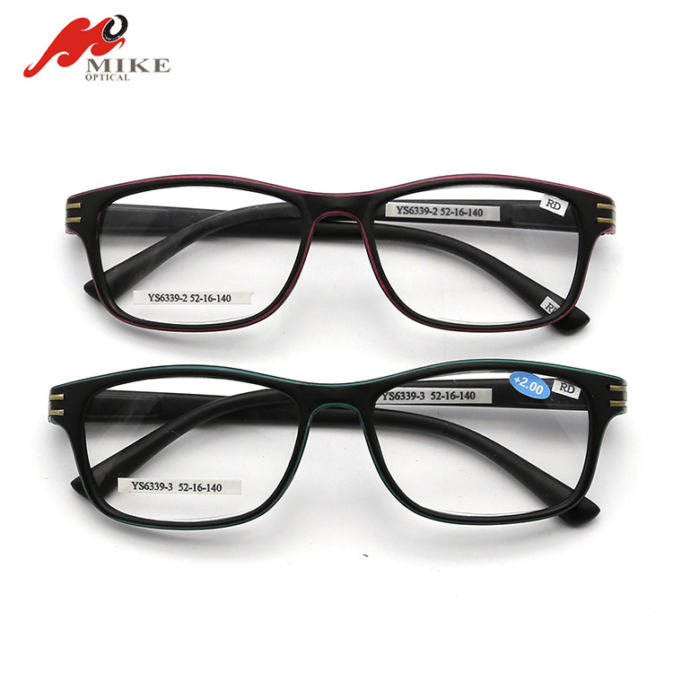 Plastic customized design square frame reading glasses