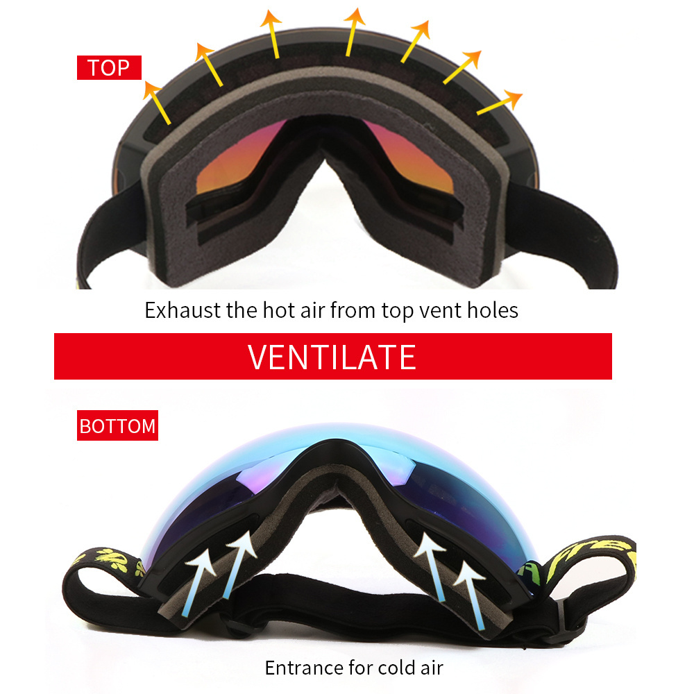 Snowboard Glasses Double Layers Anti-fog UV400 Lens Big Mask Men Women Winter Snow Snowmobile Gafas Skiing Eyewear Ski Goggles