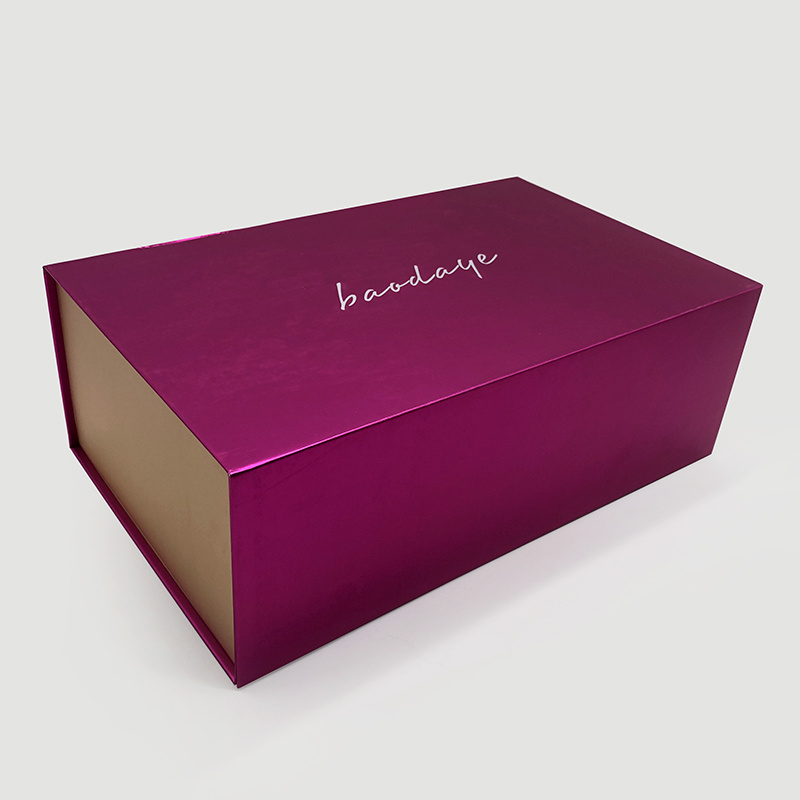 wholesale luxury cardboard folding Magnetic shoe Packaging gift box With Magnetic lid For skincare Clothes heel hat packaging