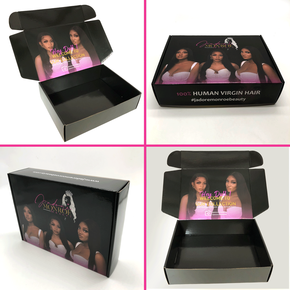 Custom Logo Corrugated Packaging Cardboard Carton Shipping Mailer Box Pink Cosmetic Set Cosmetics Mailing Skin Care Boxes