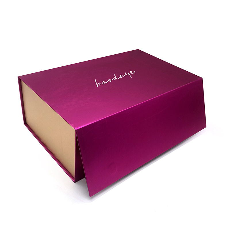 wholesale luxury cardboard folding Magnetic shoe Packaging gift box With Magnetic lid For skincare Clothes heel hat packaging