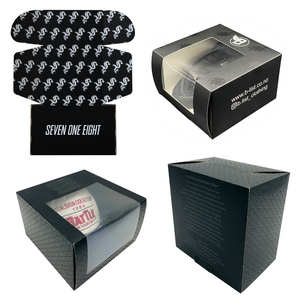 Wholesale Custom Logo Black Snapcap Baseball Hat Paper box Paper Cap Packaging Gift Boxes with Clear Window