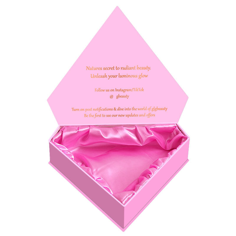 Custom Logo Pink Diamond Shape Eyelash Beauty Perfume Nail Lip Gloss Lash Packaging Display Gift Boxes