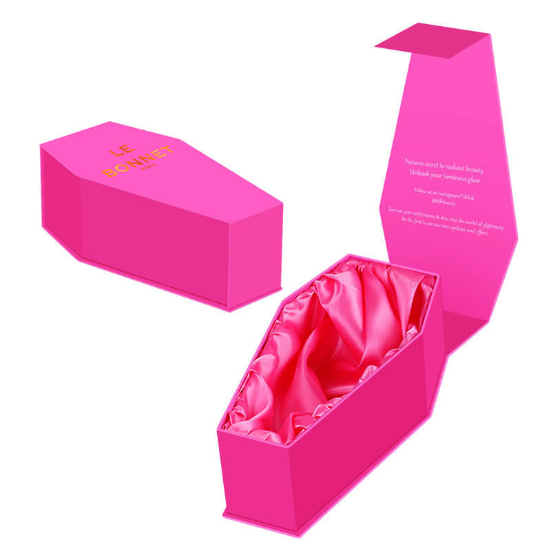 Custom Luxury Cardboard Shipping Paper Boxes Coffin Shaped lash jewelry Packaging Gift Box