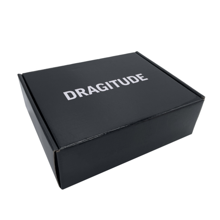 Custom luxury black holographic cosmetic clothes packaging gift box