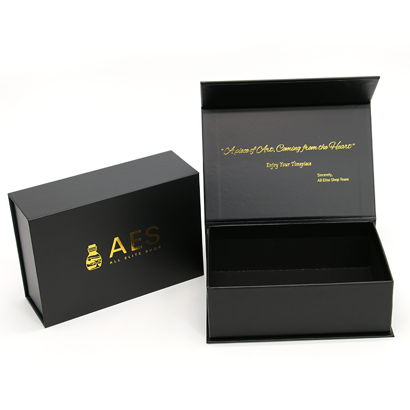 Custom Luxury Book Shaped Rigid black Cardboard Box Packaging with magnetic Closure lid Magnetic Gift Boxes With EVA Foam Insert