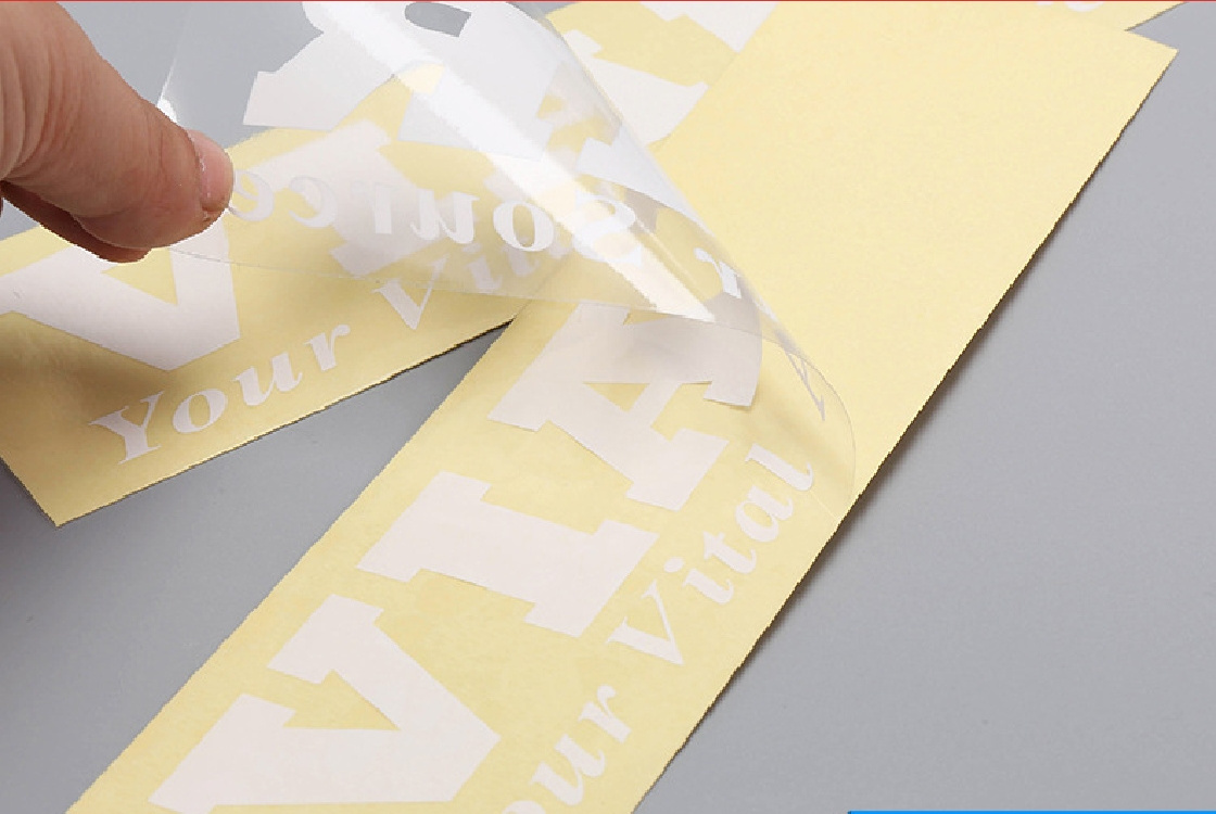 Colourful transparent stickers PVC self-adhesive labels transparent white ink self-adhesive printing labels