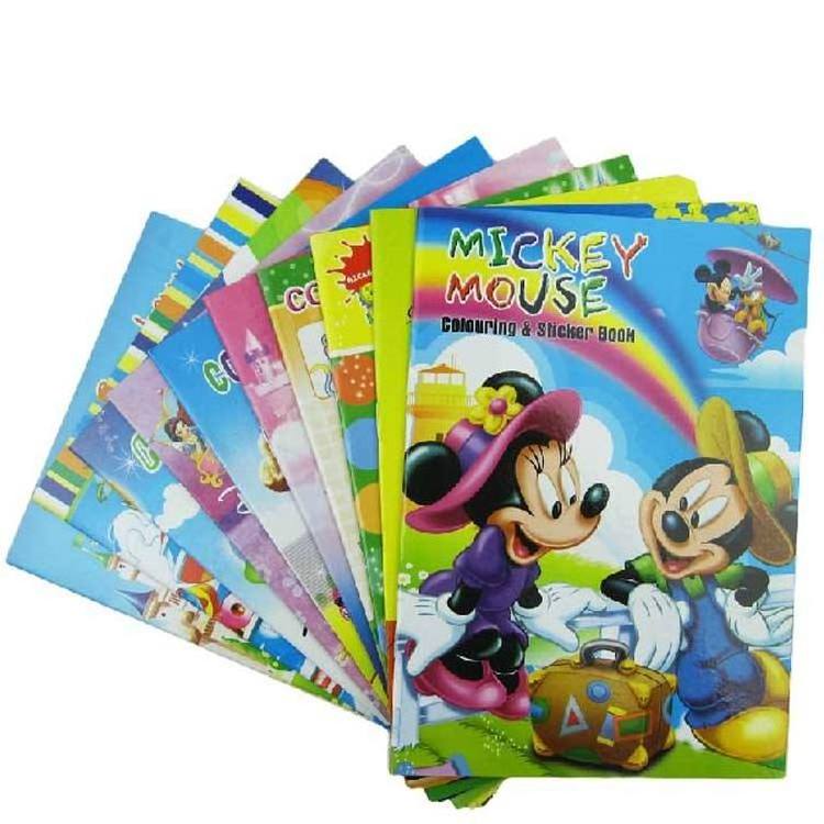 Custom Printing Services Full Color Offset Printing Softcover Stickers Children Coloring Book