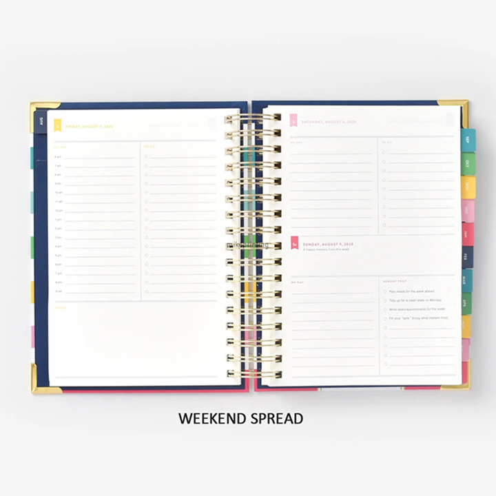 Customized Journal Weekly Planner Printing A5 Hardcover Spiral Notebook