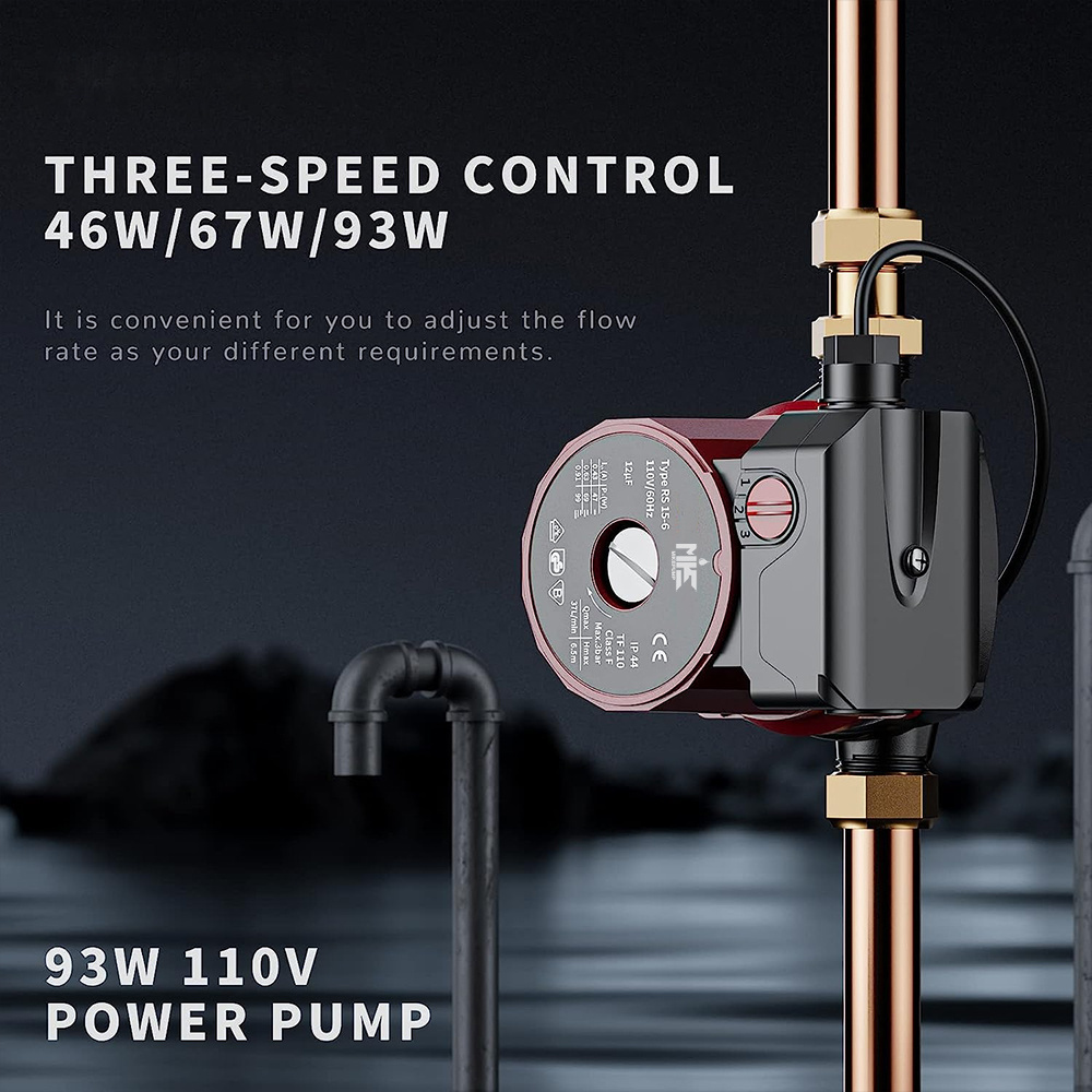 RS15-6WL Domestic Booster Hot Water Heater Circulation Recirculating Pump System For Water Heater