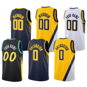 Men's 0 Tyrese Haliburton 7 Buddy Hield 33 Turner 00 Bennedict Mathurin 2024 New Men's Sports Shirt Jerseys