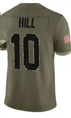 2022 Salute To Service 1 Tua Tagovailoa 10 Tyreek Hill 17 Jaylen Waddle Wholesale Stitched Men's Football Jerseys