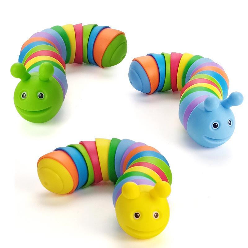 Color Caterpillar Slug Fidget Toys Fidget Caterpillar Slug Toys Cute Autism Sensory Toys for Autistic Children Toddler