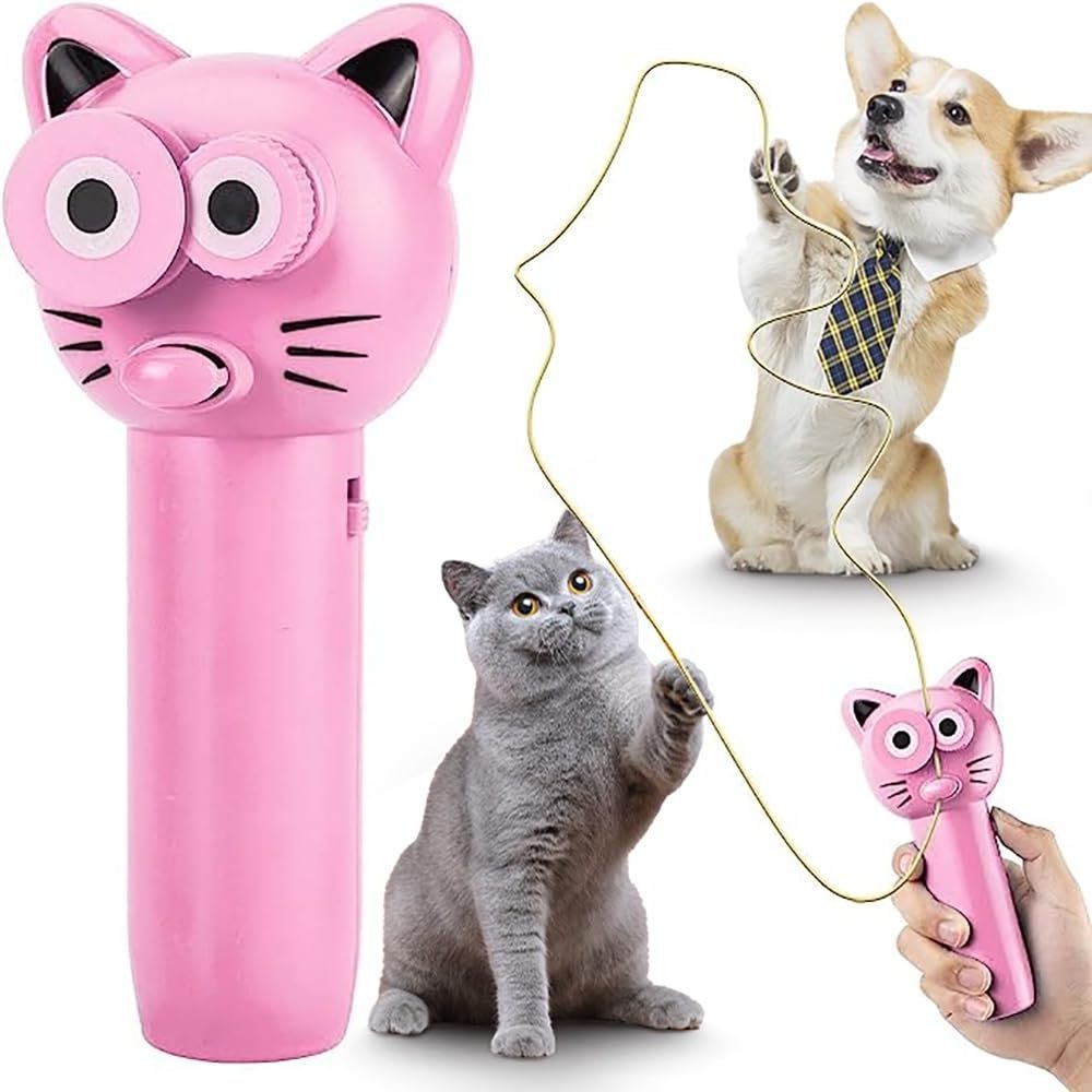 Tiktok Hot Selling Loop Lasso String Shooter Toy Teaser Electric Pet Cat Teaser Toy Electric Rope Launcher Propeller Novelty Toy