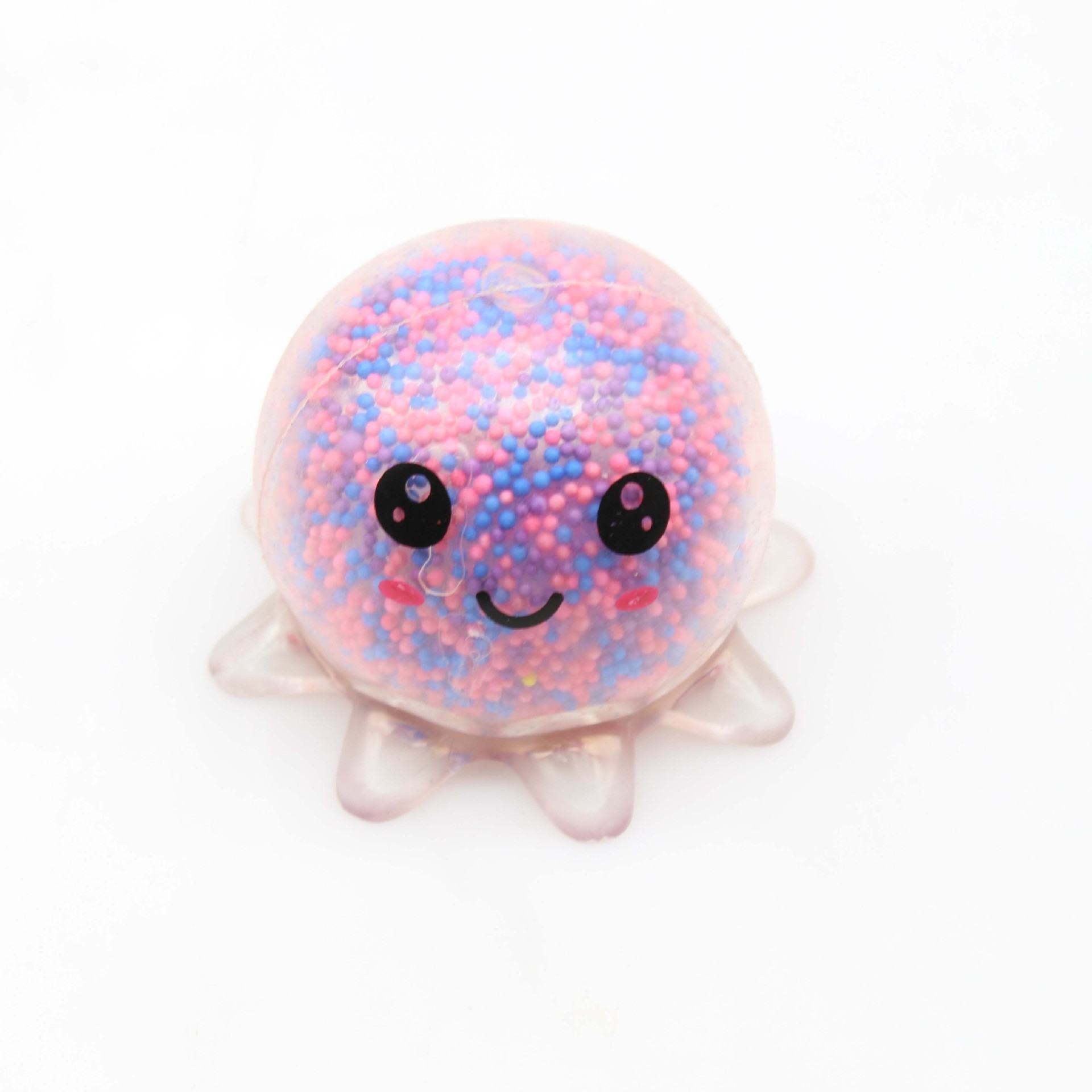 Luminous octopus pinch music with light LED light octopus vent decompression air ball TPR toy