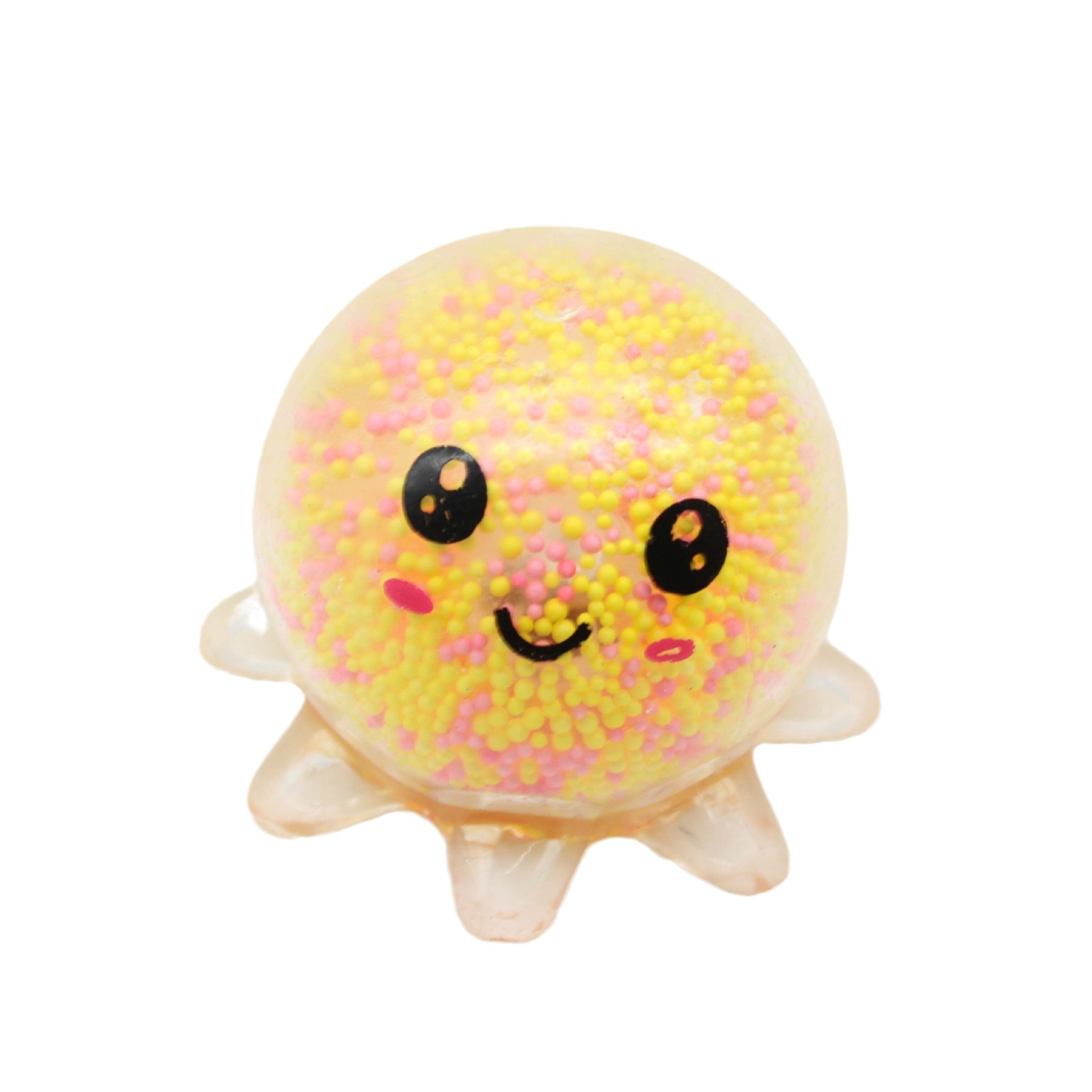 Luminous octopus pinch music with light LED light octopus vent decompression air ball TPR toy