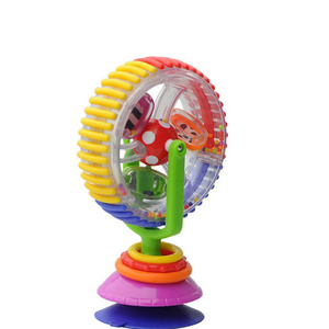 Baby feeding three-color rotating Ferris wheel baby with suction cup children rattle table toys