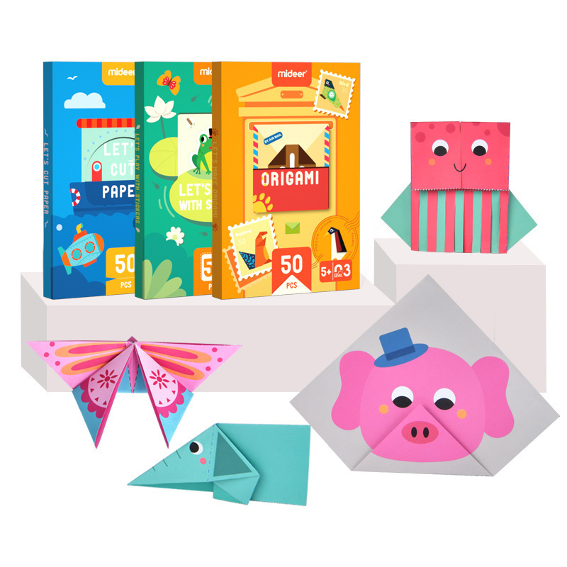 DIY Animal Paper Art Kit 3D Origami Paper Craft for Kids Hand-eye Coordination and Cognitive Development